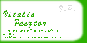 vitalis pasztor business card